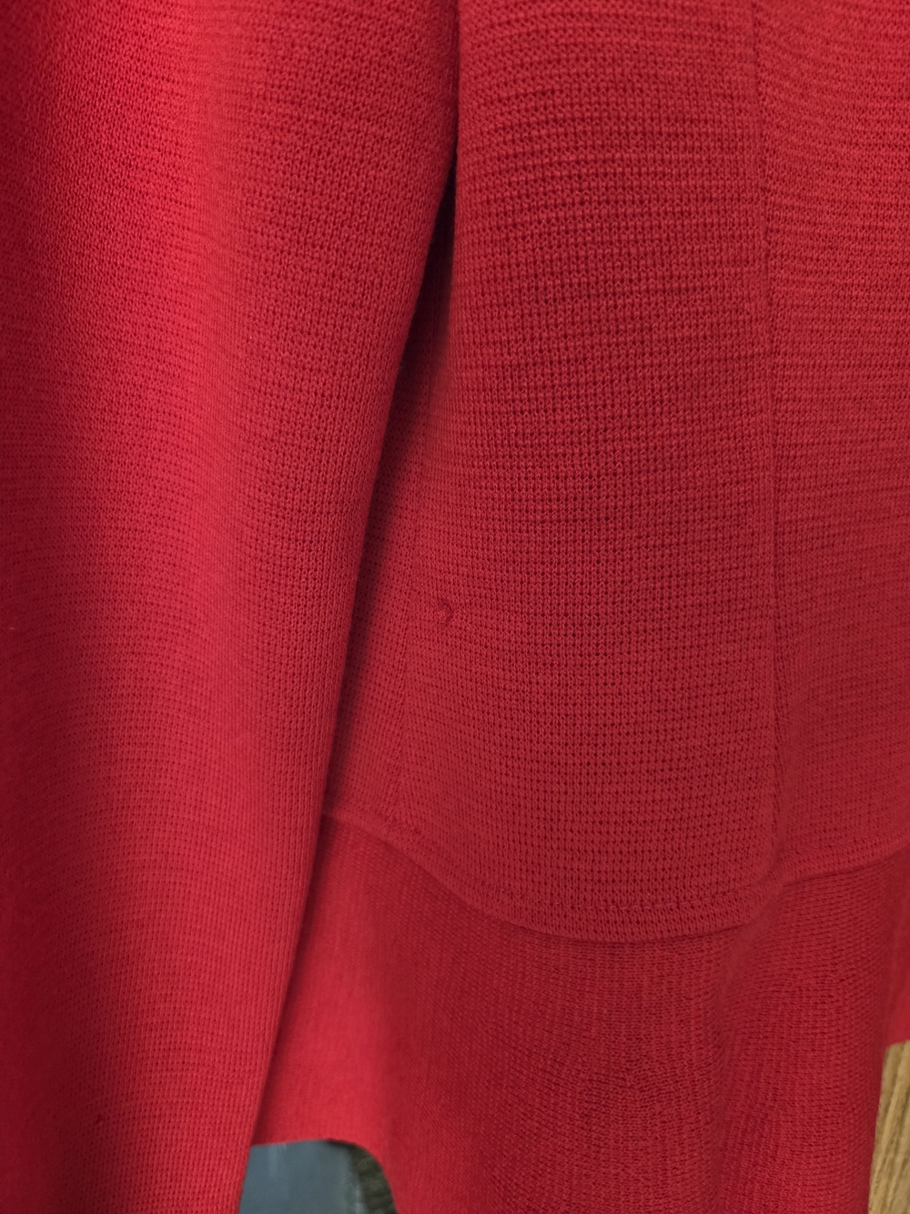 St. John Red Ruffle-Front Jacket - Picture 10 of 15